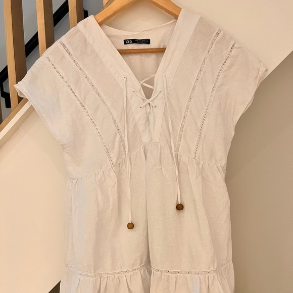 Linen Blend Summer Dress - Picture 2 of 3